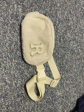 Letter R Fuzzy fanny pak cross body bag